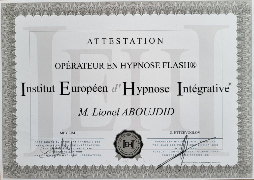 Diplôme Lionel Aboujdid